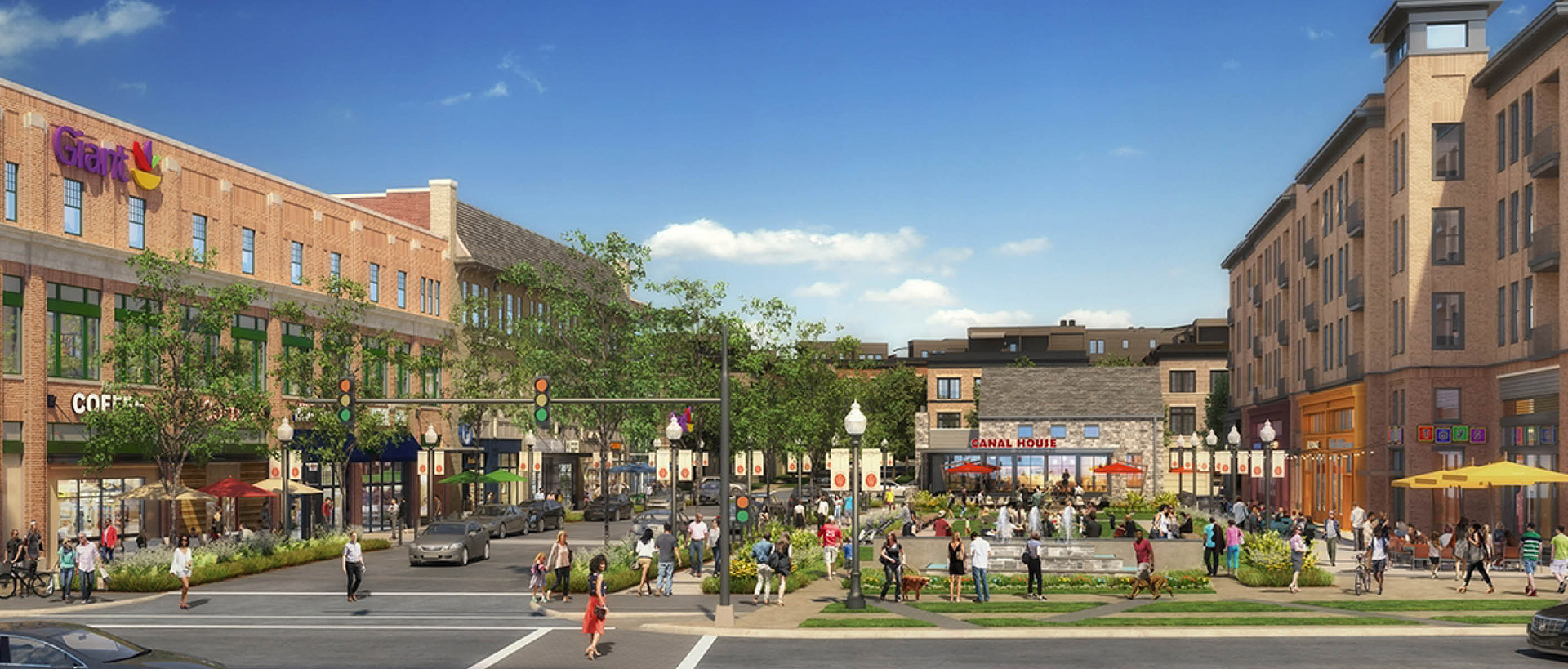 Artist's rendering of Westbard Square in Bethesda, Maryland.