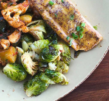 Fish and Brussels Sprouts Dish